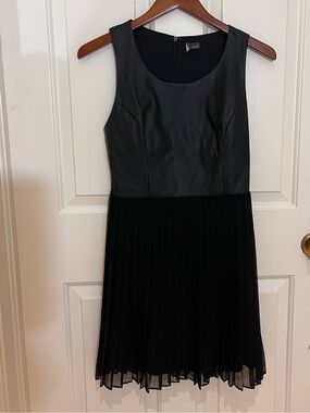 Urban Outfitters Sparkle & Fade Black Sleeveless Dress with faux leather top